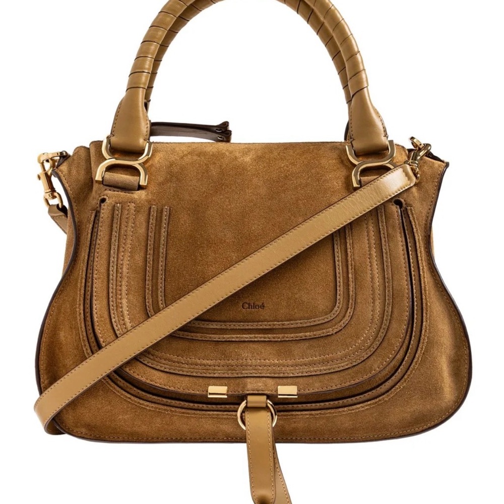 Chloé Brown Suede & Leather Shoulder Bag - Picture 6 of 8